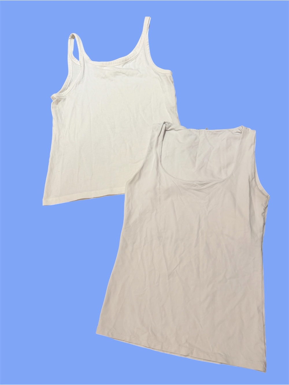 ZARA & H&M White Basic Tank Tops Women’s Size Medium X 2 Lot